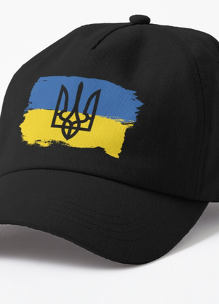 Кепка унисекс с патриотическим принтом герб и флаг украины