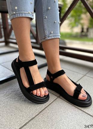 Жіночі замшеві босоніжки, босоножки