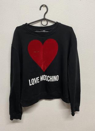 Женский свитшот love moschino кофта толстовка