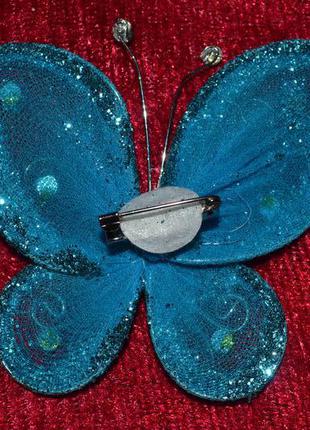 Брошь бабочка-украшение для одежды, аксессуаров, подарков, интерьера2 фото