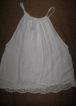 Топ с кружевом белый