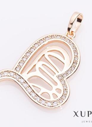 Подвеска xuping сура сердце, d-2,4cm