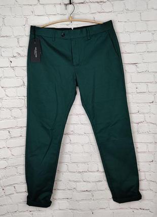 Чоловічі штани класичні зелені selected homme1 фото