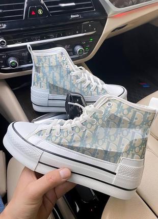 Високі кеди на платформі converse x dior