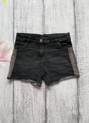 Крутые джинсовые шорты стрейч с вышивкой tu 12лет,