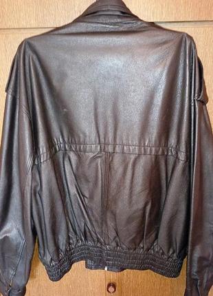 Кожаная винтажная куртка.  размер xxxl2 фото