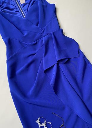 Красиве жіноче плаття! від бренду lipsy синій колір електрик2 фото