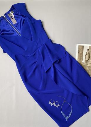 Красиве жіноче плаття! від бренду lipsy синій колір електрик5 фото
