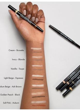 Nyx sculpt highlight brow contour олівець для брів хайлайтер2 фото