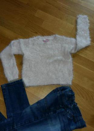 Стильний, пухнастий, мягусенький светрик peacocks miss e-vie 7-8 років