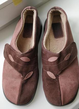 Туфли - тапочки замшевые на стопу 25 см  (23)
