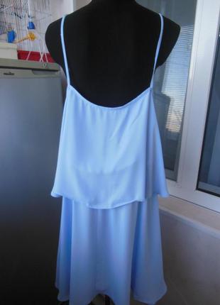 Літнє плаття небесно блакитного кольору4 фото