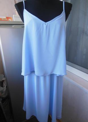 Літнє плаття небесно блакитного кольору5 фото
