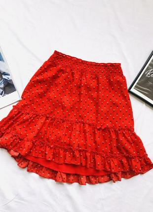 Червона міні спідниця renuar