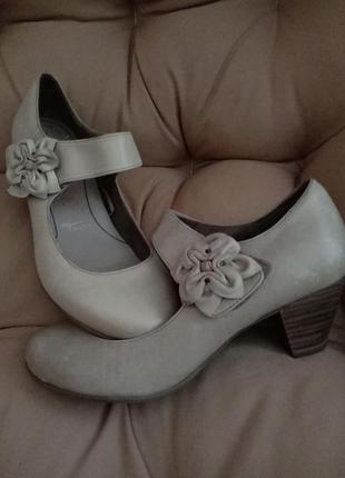 Туфли винтаж стиль кожа