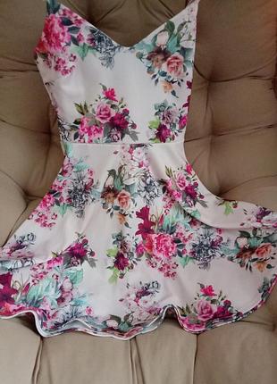 Сарафан цветочный принт ботаника винтаж