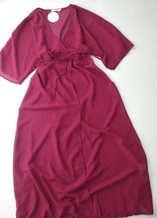 Пляжное платье na-kd шифоновое xs вишневое (1018-000919-0212)1 фото