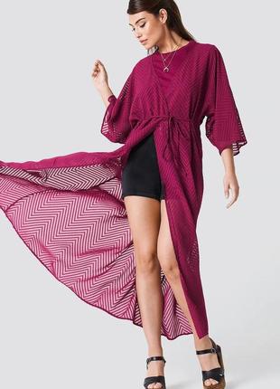Пляжное платье na-kd шифоновое xs вишневое (1018-000919-0212)4 фото