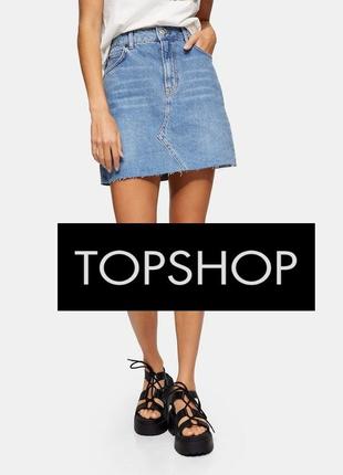 Очень крутая трендовая джинсовая юбка в идеальном состоянии🖤topshop🖤