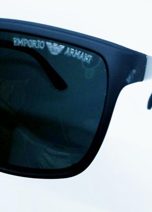 Emporio armani стильні чоловічі сонцезахисні окуляри сині матові8 фото