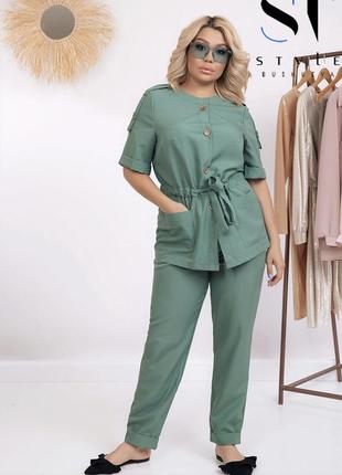 Костюм  - лён- габардин