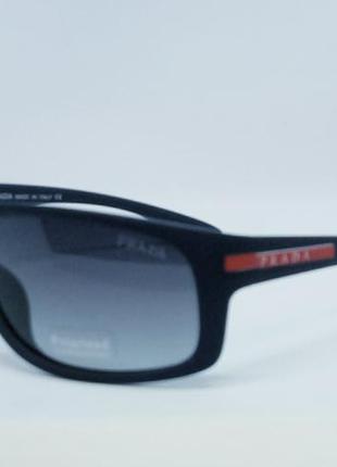 Стильные мужские солнцезащитные очки темно синие поляризированные с градиентом1 фото