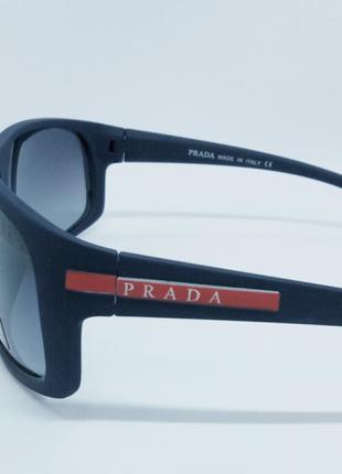 Стильные мужские солнцезащитные очки темно синие поляризированные с градиентом4 фото