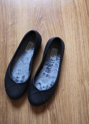 Балетки женские на меху crocs w6 (36)