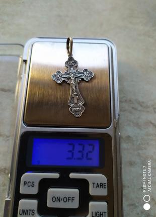 Хрестик великий срібло 925 проба 6