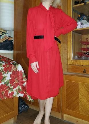 Сукня сорочка з бантом краватку new look 4
