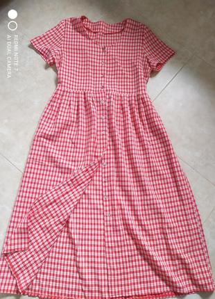 Платье 👗 в клетку миди, s-m 3