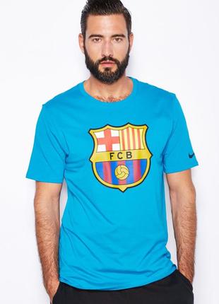 Хлопковая футболка nike barcelona crest t shirt