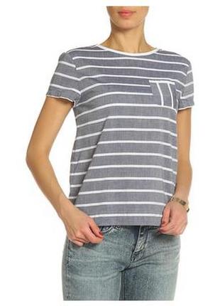 Женская хлопковая футболка с молнией сзади tommy hilfiger