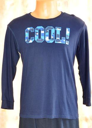 Синяя хлопковая футболка y.f.k. с принтом cool!