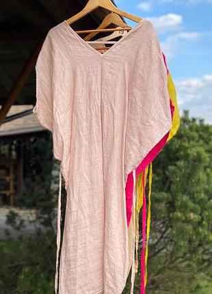 Платье льяное род поясок италия бохо стиль