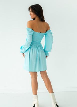 Платье-резинка с длинными рукавами2 фото
