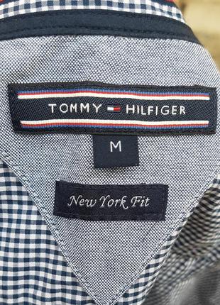 Рубашка в клетку tommy hilfiger с коротким рукавом4 фото