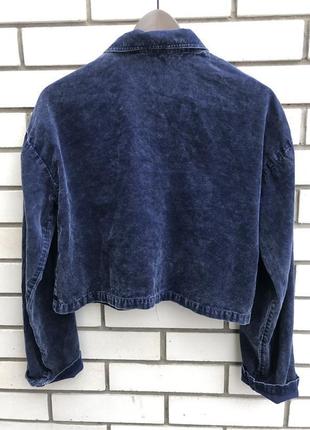 Вельветовый синий укороченый жакет пиджак forever 219 фото
