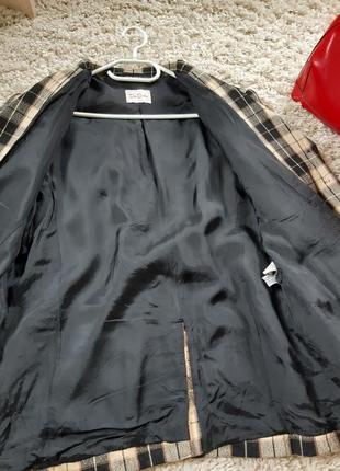Актуальный стильный шерстяной пиджак/жакет в клеточку, betty barclay,  p. 42-447 фото