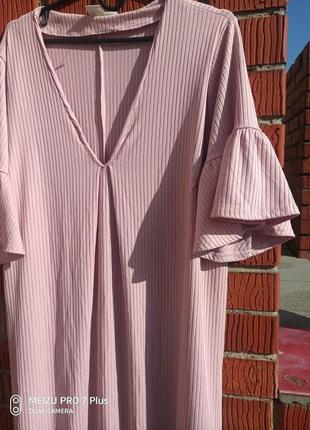 Светло-розовое платье  lost ink с рюшами винтаж ретро стиль 50-522 фото