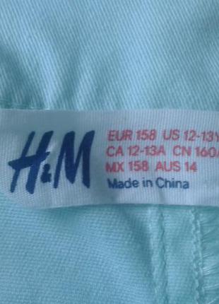 Мятные (бирюзовые) шорты h&m на девочку 12-13 лет3 фото