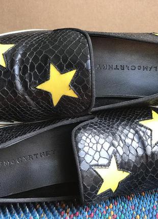Чорні туфлі сліпони лофери з зірками stella mccartney оригінал 38 р5 фото