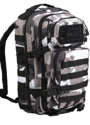 Тактичний рюкзак mil-tec small assault pack 20 л 420 x 200 x 250 мм чорно білий