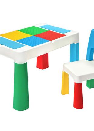 Детский многофункциональный столик 5в1 для игры в lego9 фото