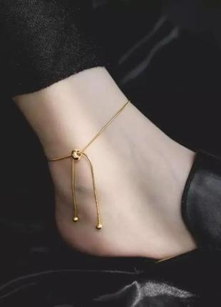 Трендовый браслет на ногу, анклет в стиле zara
