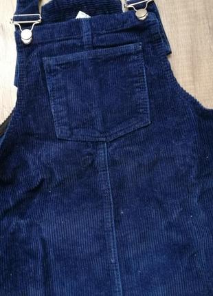 Сарафан синий вельвет на рост 152-162