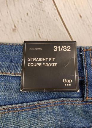 Мужские джинсы синие gap straight fit coupe droite5 фото