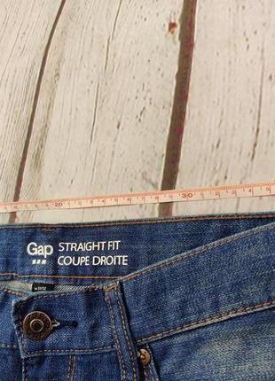 Мужские джинсы синие gap straight fit coupe droite6 фото