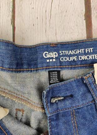 Мужские джинсы синие gap straight fit coupe droite4 фото