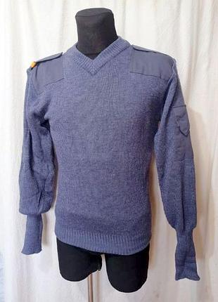 Светр впс британії (raf jumper utility, blue grey v neck) розмір 44-46